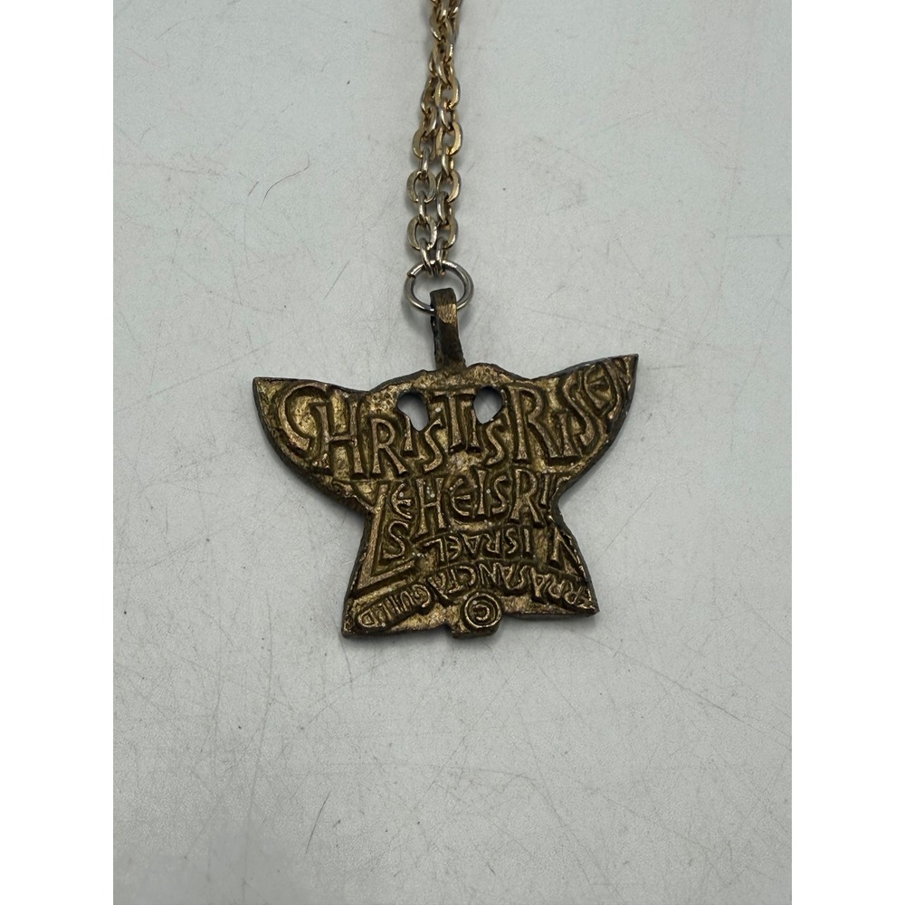 Terra Sancta Guild Butterfly NIKA Enamel Necklace Christ Is Risen Israel Vintage - Picture 2 of 4